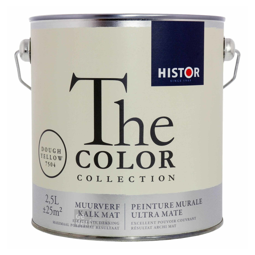 Histor The Color Collection Muurverf Kalkmat - Dough Yellow - 2,5 liter