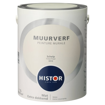 Histor Perfect Finish Muurverf Mat - Schelp - 5 liter