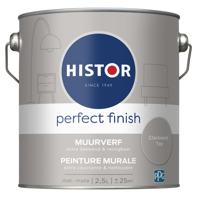 Histor Perfect Finish Muurverf Mat - Shaded Whisper - 2,5 liter