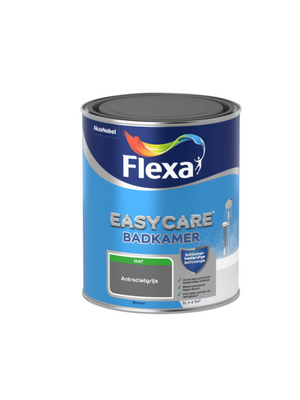 Flexa Easycare Muurverf Badkamer Mat - Antracietgrijs - 1 liter