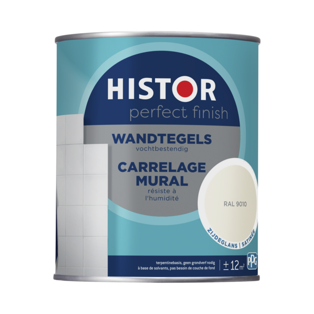 Histor Perfect Finish Wandtegels Zijdeglans - RAL 9010