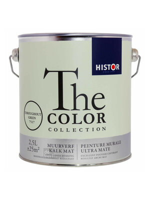 Histor The Color Collection Muurverf Kalkmat - Throughout Green - 2,5 liter Histor The Color Collection Muurverf Kalkmat - Throughout Green - 2,5 liter