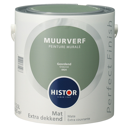 Histor Perfect Finish Muurverf Mat - Geordend - 2,5 liter