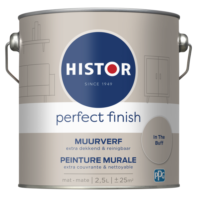 Histor Perfect Finish Muurverf Mat - In the Buff - 2,5 liter