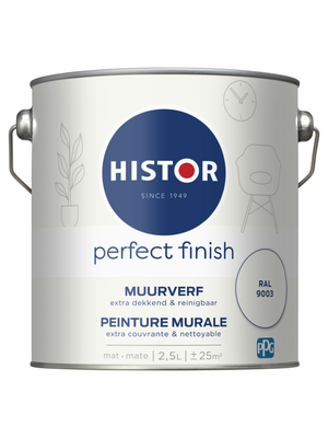 Histor Perfect Finish Muurverf Mat - Ral 9003 - 2,5 liter