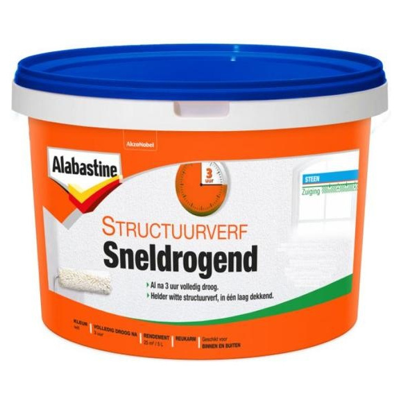 Alabastine Structuurverf Sneldrogend Extra Fijn - 5 liter