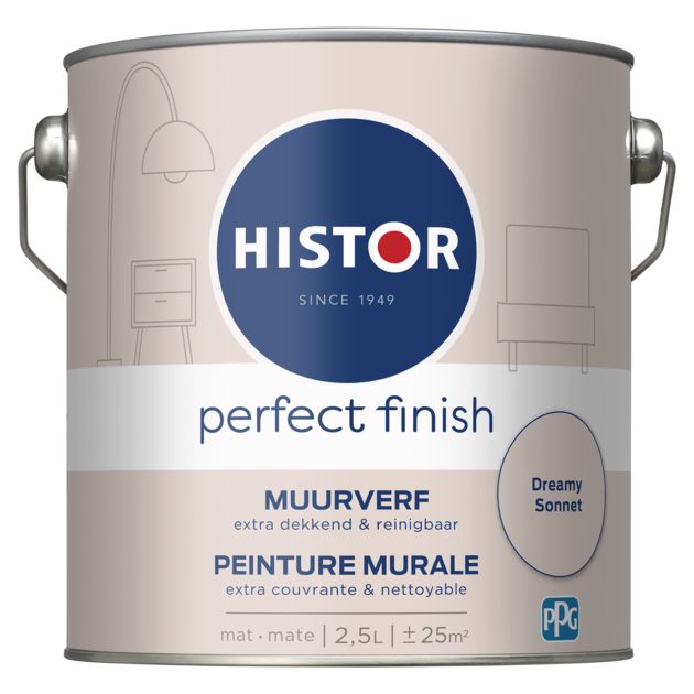 Histor Perfect Finish Muurverf Mat - Dreamy Sonnet - 2,5 liter