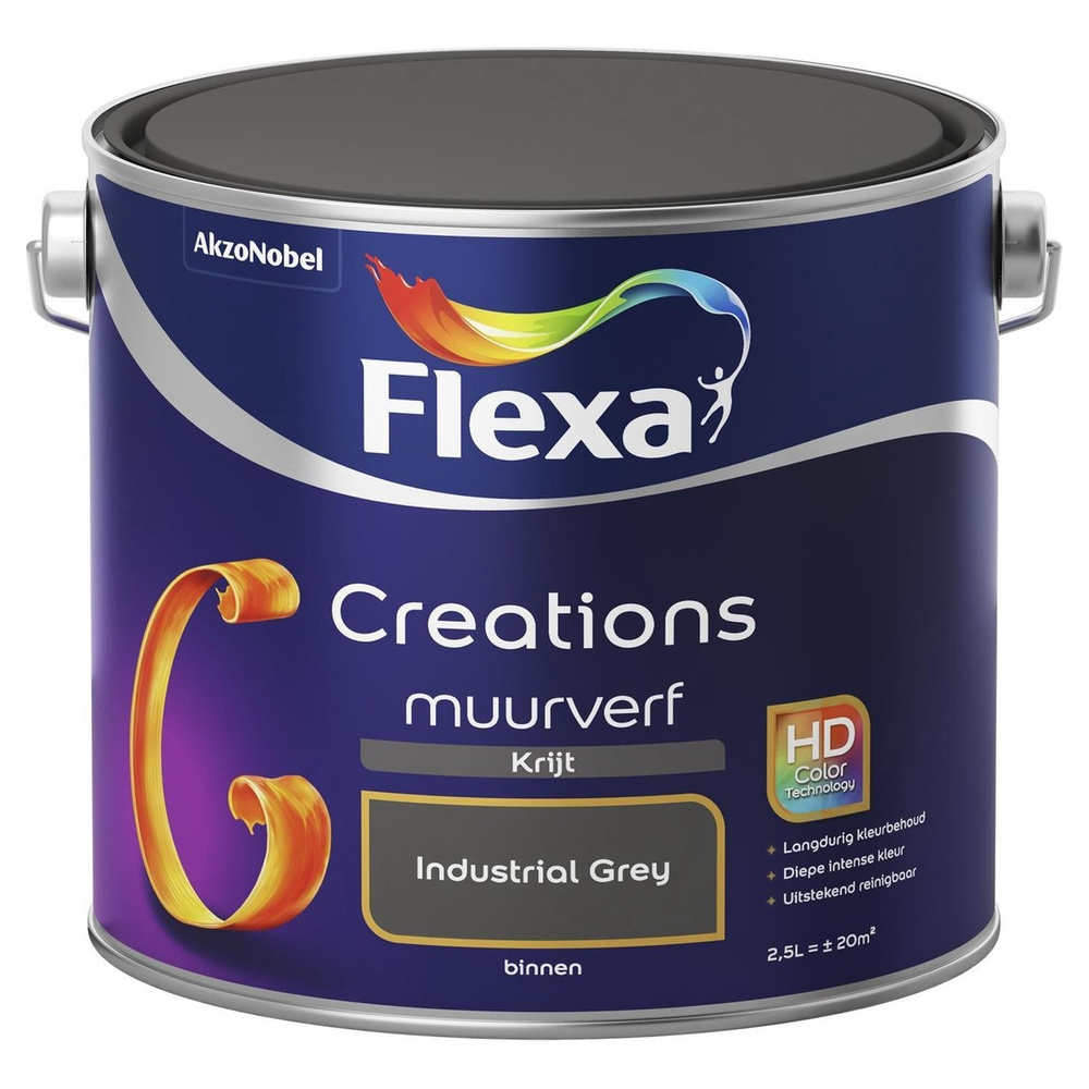 Flexa Creations Muurverf Krijt - Industrial Grey