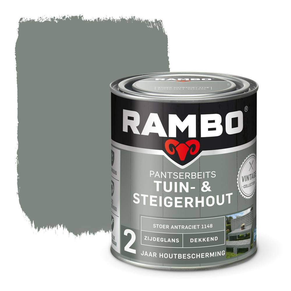 Rambo Tuin- & Steigerhout - Stoer Antraciet 1148