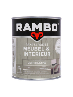 Rambo Pantserbeits Meubel & Interieur Mat 750 ml - Licht Grijs