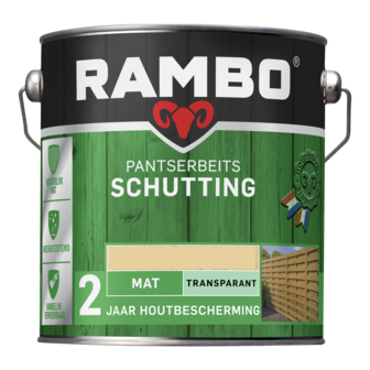 Rambo Pantserbeits Schutting Mat Transparant 2,5 liter - Blank