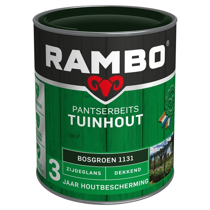 Rambo Pantserbeits Tuinhout Zijdeglans Dekkend - Bosgroen