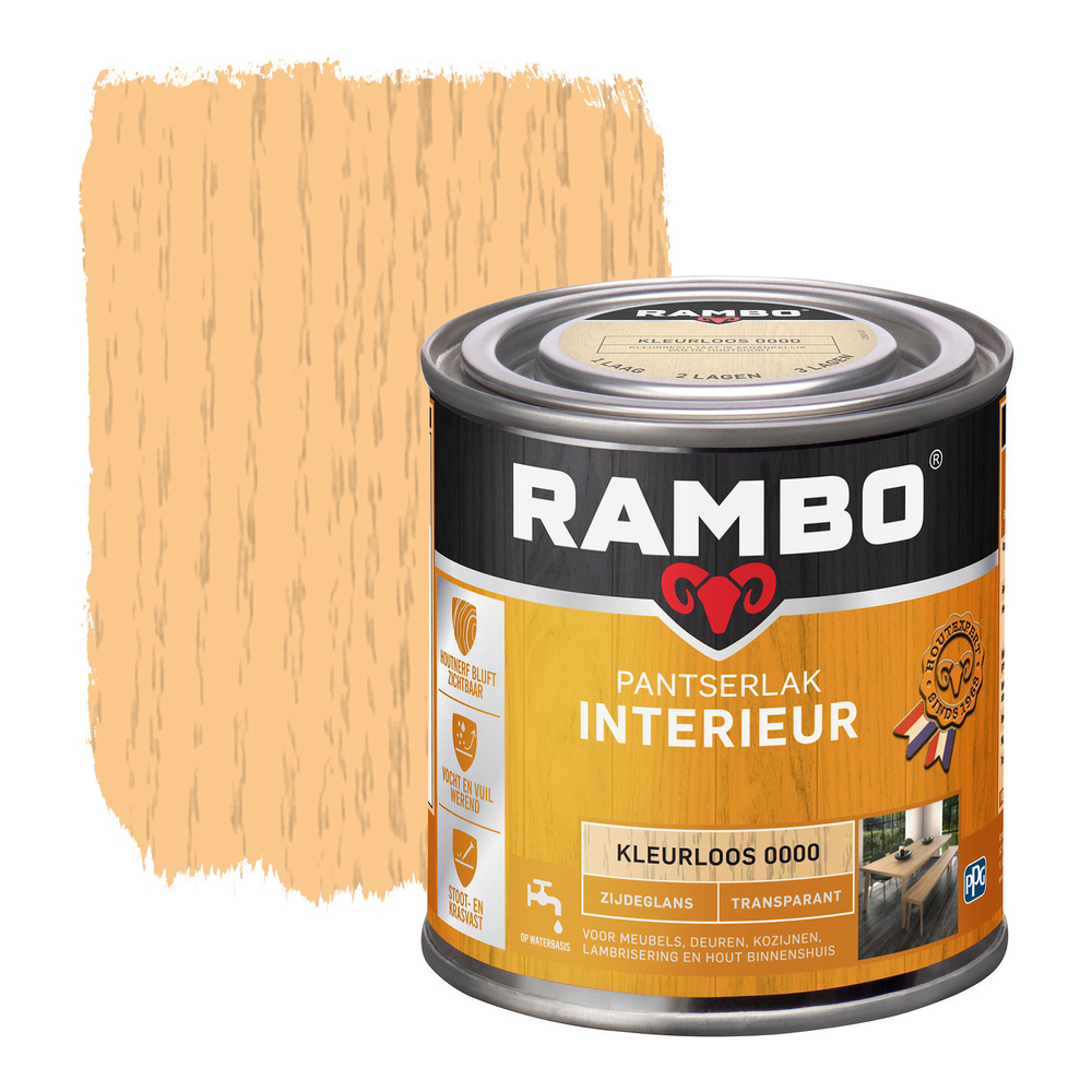 Rambo Pantserlak Interieur Transparant Zijdeglans - Blank