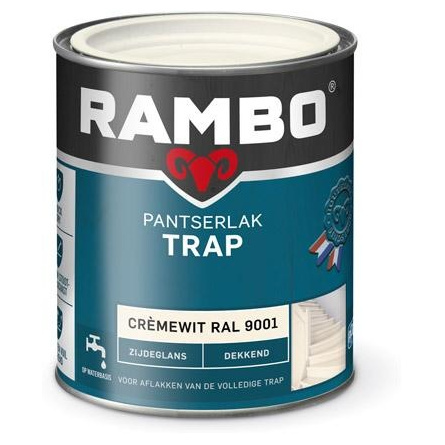 Rambo Pantserlak Trap Dekkend Zijdeglans - Cremewit Ral 9001
