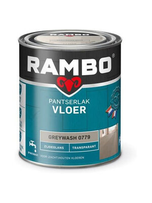 Rambo Pantserlak Vloer Transparant Zijdeglans - 750 ml Greywash