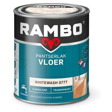 Rambo Pantserlak Vloer Transparant Zijdeglans - Whitewash