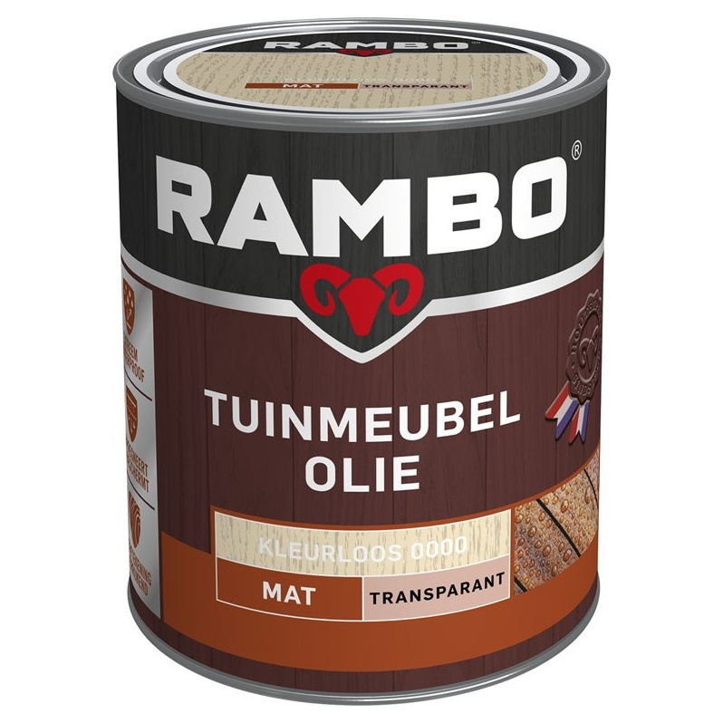 Rambo Tuinmeubel Olie Transparant - 750 ml Blank