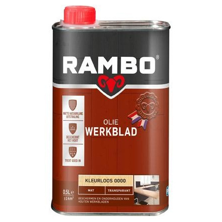 Rambo Werkblad Olie Transparant Mat - 500 ml Blank