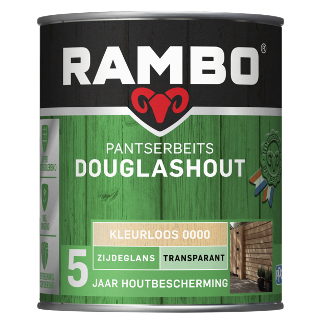 Rambo Pantserbeits Douglashout Transparant - Kleurloos