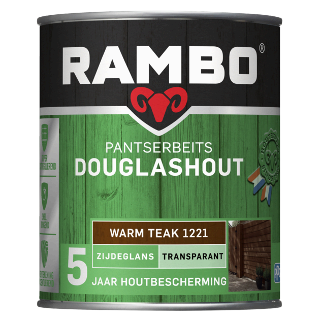 Rambo Pantserbeits Douglashout Transparant - Warm Teak