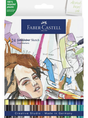 Faber Castell Goldfaber Sketch Alcohol Marker - set 24 stuks