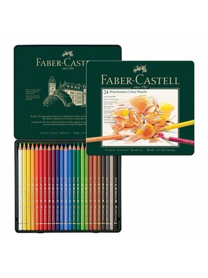 Faber Castell Polychromos - set 24 stuks in blik