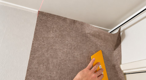 Loodrechte startlijn bepalen voor de eerste baan behang