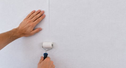Banen renovlies stotend tegen elkaar aansluiten