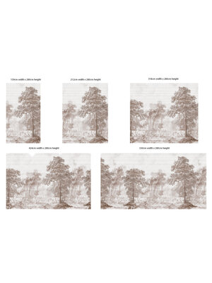 Annet Weelink Romantic Garden Brown - Textile
