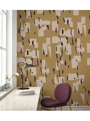 Annet Weelink Gold Blissful Blocks Mustard Green