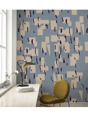 Annet Weelink Gold Blissful Blocks Blue