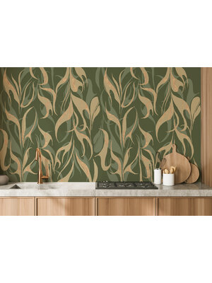 Annet Weelink Gold Fierce Flames Green