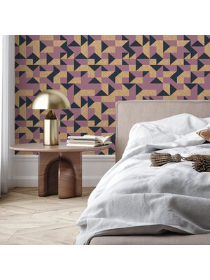 Annet Weelink Gold Guby Cubes Mauve