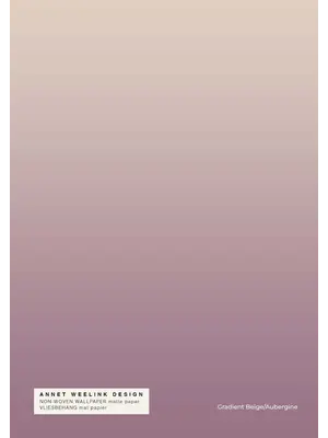 Annet Weelink Gradient Beige/ Aubergine 150x280cm
