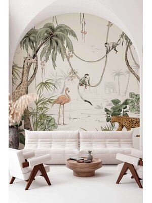 Annet Weelink Jungle Jazz White 150x280cm