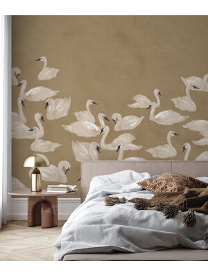 Annet Weelink Dancing Swan Earth 150x280cm