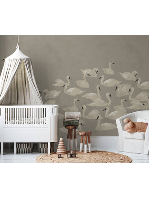 Annet Weelink Dancing Swan Neutral 150x280cm