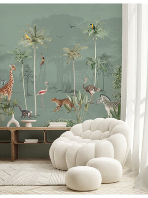 Annet Weelink Wildlife Green 150x280cm