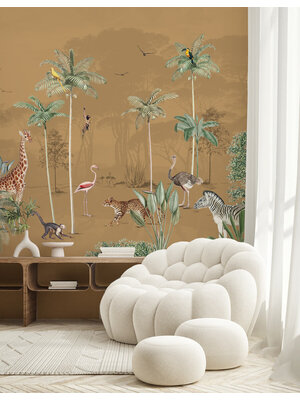 Annet Weelink Wildlife Ochre 150x280cm