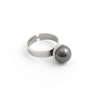 Krikor Grijze parel ring 10 mm