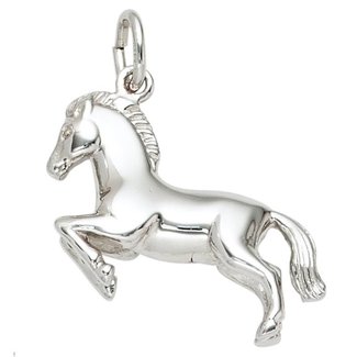 JOBO Zilveren kinder bedeltje paard