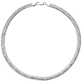 JOBO Zilveren byzantijns konings ketting 45 cm