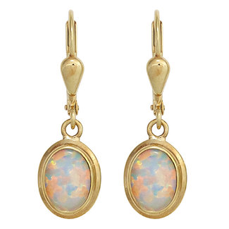 JOBO Gouden oorbellen opaal