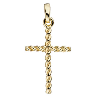 JOBO Gouden hanger kruis Twist 333 goud