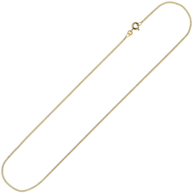 Gouden halsketting 8 kt. 333 met gourmet schakels lengte 38 cm diam. 1,3 mm