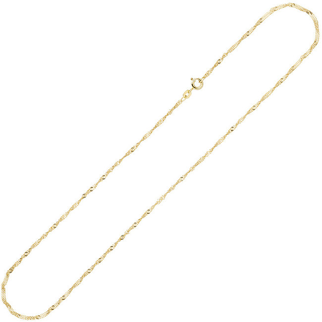 Gouden halsketting 8 kt. 333 Singapore lengte 42 cm diam. 1,8 mm