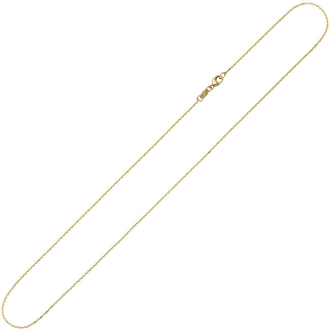 Gouden halsketting 14 kt. 585 anker lengte 42 cm diam. 0,6 mm