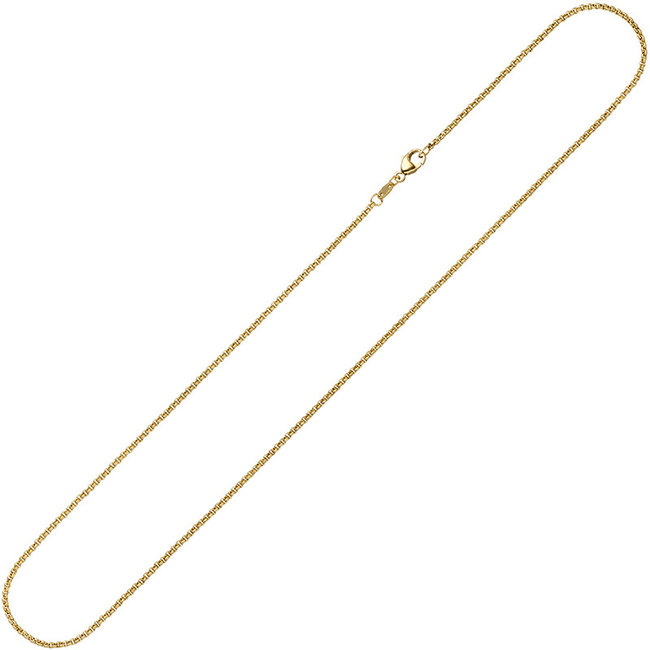 Gouden halsketting 8 kt. 333 met jasseron schakels lengte 38 cm diam. 1,5 mm