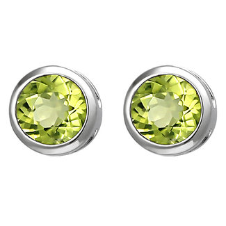 Jograbo Zilveren oorstekers peridot 6 mm