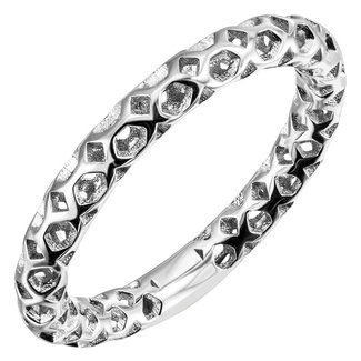 JOBO Zilveren ring met opengewerkt design